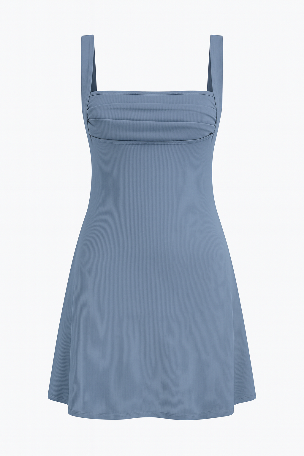 Damen Sommer-Minikleid mit Karreeausschnitt und Blumenprint